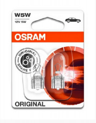 SET 2 BECURI 12V W5W ORIGINAL BLISTER OSRAM foto