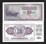 IUGOSLAVIA 20 DINARI / DINARA 1978 UNC , P - 88a , necirculata