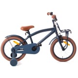 Cumpara ieftin Bicicleta 16 inch, Cool Boy, cadru otel 26 cm, frana V-brake, suport frontal, 2 roti ajutatoare, far, bleumarin, ProCart