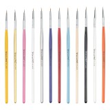 Cumpara ieftin Set 12 Pensule Pictura Unghii SensoPRO Milano, Rainbow