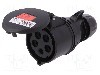 Conector alimentare AC, IEC 60309, IP44, 32A, 400V AC, 5 pini, PCE - 225-6X