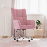 vidaXL Scaun de relaxare, roz, catifea