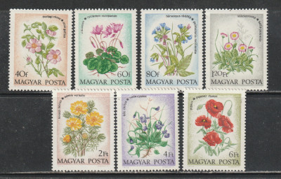 Ungaria 1973 - Flori de Camp 7v MNH foto