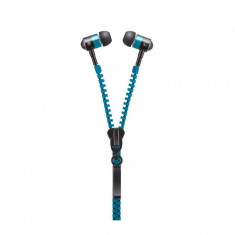 Casti Audio Handsfree Zipper Blue Forever in-Ear cu Dop foto