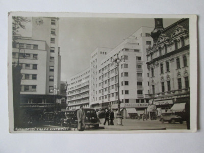 Carte pos.foto Bucuresti:Calea Victoriei,magazine,stampila rara:Ambulante 1940 foto