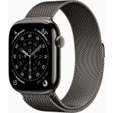 Apple Watch Series 11, GPS + Cellular, 46mm, Slate Titanium Case, Slate Milanese Loop, M/L