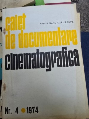 Caiet de documentare cinematografica Nr. 4 / 1974 (articol cu Walerian Borowczyk) foto