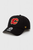 47brand șapcă NHL Calgary Flames culoarea negru, cu imprimeu, 47 Brand