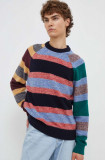 Cumpara ieftin PS Paul Smith pulover de lana barbati, culoarea albastru marin, light