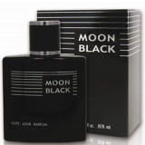 Apa de Toaleta Barbati Cote D&#039;Azur Moonblack, 100 ml - Parfum Barbatesc Lemnos Aromatic: Bergamota, Lavanda, Lemn de Santal