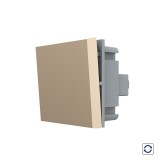 Intrerupator mecanic cu revenire Livolo, 2 module, auriu, serie noua