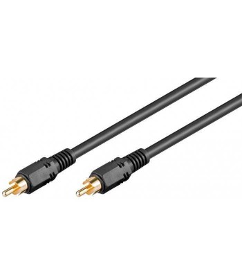 Cablu audio-video RCA-RCA 2m contacte aurite RG59 Goobay foto