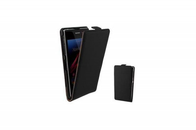 Husa Flip Vertical Sony Xperia Z3 Compact Black Oxo foto