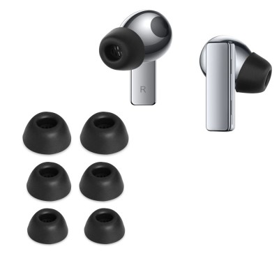 Set 6 Varfuri de schimb pentru casti Huawei FreeBuds Pro, Kwmobile, Negru, Silicon, 54779.01 foto
