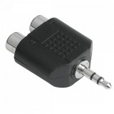 Cumpara ieftin Adaptor audio, Hama, 2x RCA mama, 1x jack 3.5mm tata