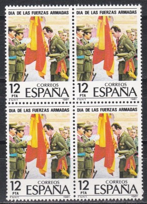 Spania 1981 - Ziua Armatei, bloc de 4, MNH foto
