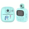 Set camera instantanee pentru copii, flippy, camera 180&Acirc;&deg; selfie, ecran hd 2&#039;&#039;, 24mp, 720p video, 1200 mah, cu functie de printare alb-negru, cablu us