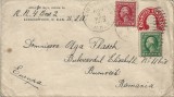 NI609 &Icirc;ntreg poștal SUA 2 cents + 2 cents + 1 cent circulat Lidgerwood &ndash; București 1912/Postal stationery USA 2 cents + 2 cents + 1 cent