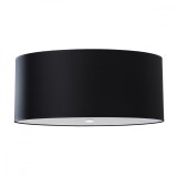 Lustră De Tavan Otto Negru Țesătură/Sticlă/Oțel 6 Becuri Rolă Minimalistă De Interior