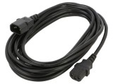 Cablu Alimentare Negru 5m IEC C13 la IEC C14 16A 250V
