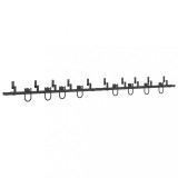 Cumpara ieftin Set feronerie pentru usi glisante, negru, 366 cm, otel