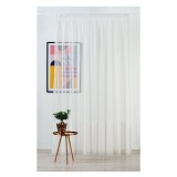 Perdea Mendola Fabrics, model Winona, Monograma, natur, crem, H 300 cm