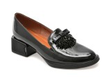 Pantofi EPICA negri, RT4259, din piele naturala lacuita