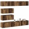 vidaXL Set dulap TV 6 piese montat pe perete lemn vechi lemn prelucrat 3329149
