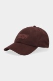 Tommy Jeans șapcă de baseball din catifea culoarea maro, AW0AW17908
