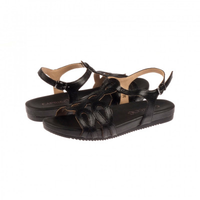 Sandale femei Caprice Fond, black glitter, 36 foto