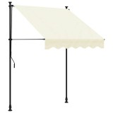 Cumpara ieftin Copertina retractabila, crem, 150x150 cm, tesatura si otel