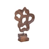 Cumpara ieftin Decoratiune de masa Strab lemn natural tec si metal 49x15x70 cm