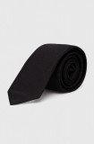 HUGO cravata de matase culoarea negru, 50522110