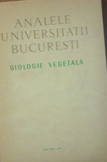 ANALELE UNIVERSITATII BUCURESTI BIOLOGIE VEGETALA, 1973