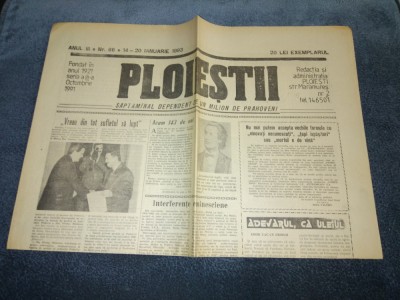 ZIARUL PLOIESTI 14 20 IANUARIE 1993 foto