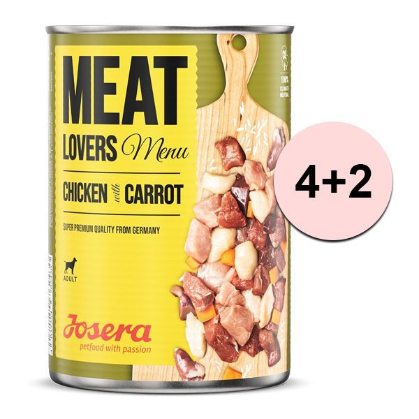 Josera Meat Lovers Menu Pui cu morcov 400g 4+2 GRATUIT