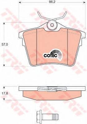 Set placute frana,frana disc CITROEN C5 III (RD) (2008 - 2016) TRW GDB1596 foto