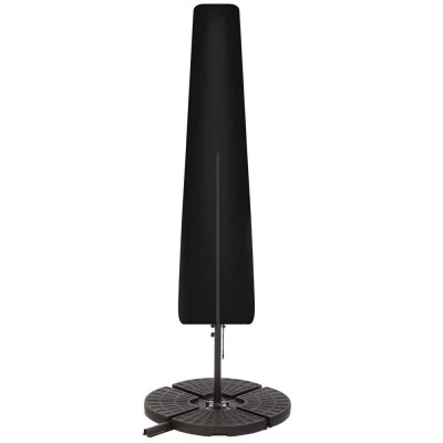 Husa pentru umbrela de gradina, Springos, cu fermoar, negru, 265x70 cm foto