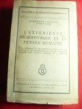 Stefan Lupascu-Experiența microfizică și g&acirc;ndirea umană -Prima Ed. 1940 ,lb.fran