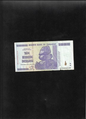 Zimbabwe 10000000000 10 000 000 000 10 miliarde dolari dollars 2008 seria1866328 foto