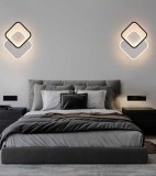 Aplica Led, Negru Cu Alb, 24W, Lumina Reglabila 3000K-6500K