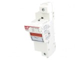 Clemă siguranțe cilindrice 22x58mm gri pentru șină DIN 100A