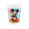 Set 8 pahare petrecere din plastic model Playful Mickey,200 ml