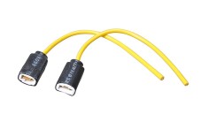 Mufa bec ceramica pentru soclu H1 cu cablu 15 cm, mufa bec H1 Kft Auto foto