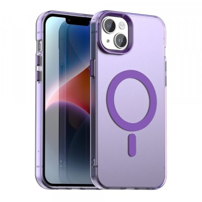 Husa MagSafe pentru Apple iPhone 14, Techsuit, CandyCase, Mov foto