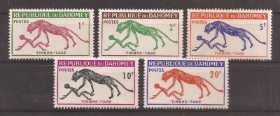 Dahomey 1963 - Animale (timbre de taxa), MNH foto