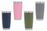 Family Pack 4x Cana Termoizolanta Otel Inoxidabil SS304 cu Capac Perete Dublu 590ml Albastru Verde Roz Gri Performance AutoTuning