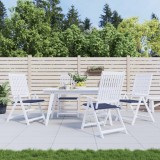Set 4 Perne Paleti Bleumarin 50x50x3cm, Oxford, Poliester, Exterior, Antialunecare