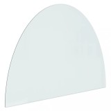 Cumpara ieftin Placa de sticla pentru semineu ,semi-rotunda, 800x600 mm
