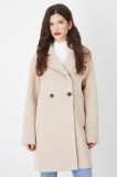 Medicine palton femei, culoarea bej, de tranzitie, oversize